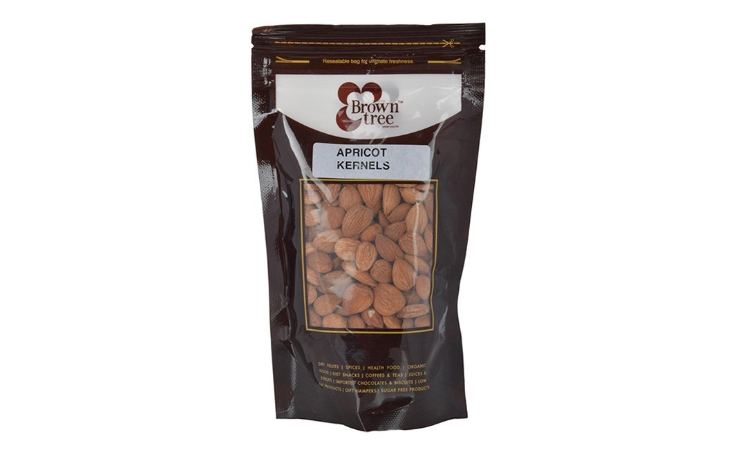 Brown Tree Apricot Kernels    Pack  100 grams